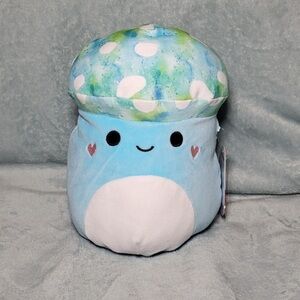 NWT 8" Mully The Mushroom Valentines Day Squishmallow Blue & Green Collectible